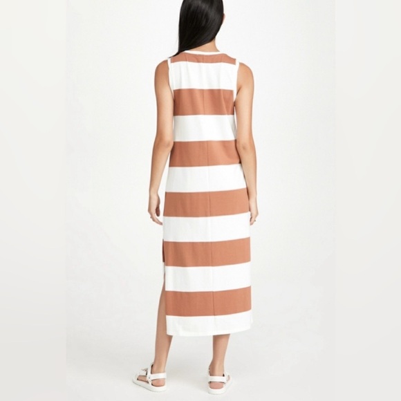 REVOLVE Z Supply NWT Women’s Lida Striped Midi Sleeveless Dress Brown & White. - Picture 9 of 15